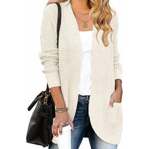 image:imageZESICA Womens Fall Fashion Open Front Cardigan SweatersApricot