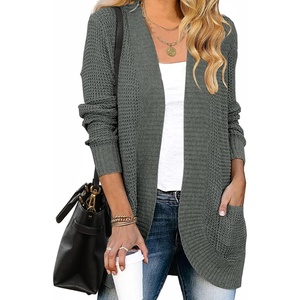 image:imageZESICA Womens Fall Fashion Open Front Cardigan SweatersDarkgrey