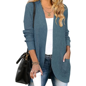 image:imageZESICA Womens Fall Fashion Open Front Cardigan SweatersDustyblue