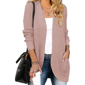 image:imageZESICA Womens Fall Fashion Open Front Cardigan SweatersDustypink