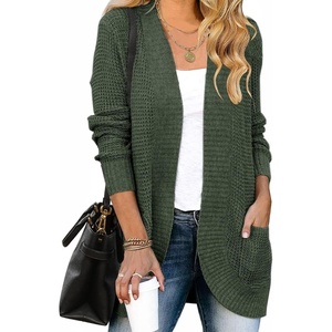 image:imageZESICA Womens Fall Fashion Open Front Cardigan SweatersGreen