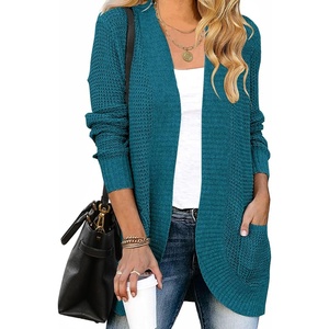image:imageZESICA Womens Fall Fashion Open Front Cardigan SweatersTeal