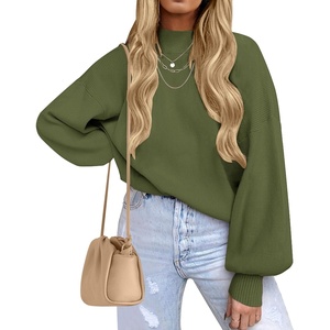 image:imageZESICA Womens Fall Fashion Turtleneck Long Sleeve Knit Oversized SweatersArmygreen