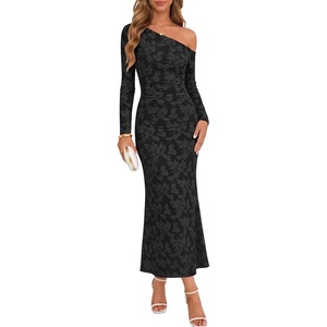 image:imageZESICA Womens Fall Floral Off Shoulder Wedding Guest DressesBlack