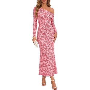 image:imageZESICA Womens Fall Floral Off Shoulder Wedding Guest DressesPink