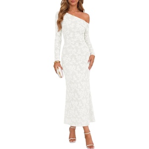 image:imageZESICA Womens Fall Floral Off Shoulder Wedding Guest DressesWhite