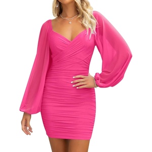 image:imageZESICA Womens Fall Long Sleeve Cocktail Party Mini DressesRose