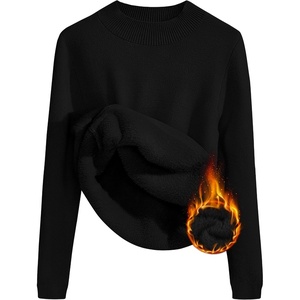 image:imageZESICA Womens Fleece Sherpa Lined Sweater Winter ClothesBlack