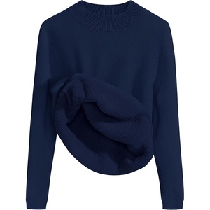 image:imageZESICA Womens Fleece Sherpa Lined Sweater Winter ClothesNavy