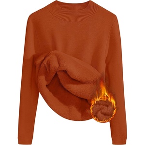 image:imageZESICA Womens Fleece Sherpa Lined Sweater Winter ClothesRust