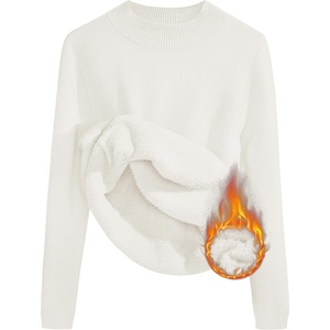 image:imageZESICA Womens Fleece Sherpa Lined Sweater Winter ClothesWhite