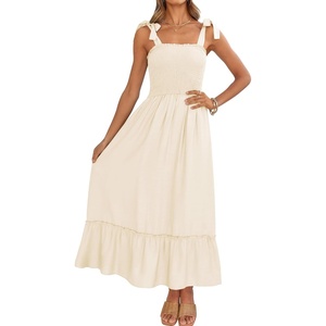 image:imageZESICA Womens Summer Boho Spaghetti Strap Maxi DressApricot