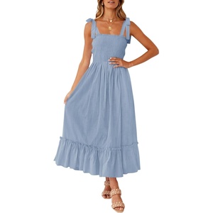 image:imageZESICA Womens Summer Boho Spaghetti Strap Maxi DressBlue