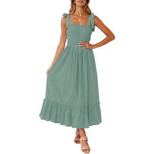 image:imageZESICA Womens Summer Boho Spaghetti Strap Maxi DressGreen