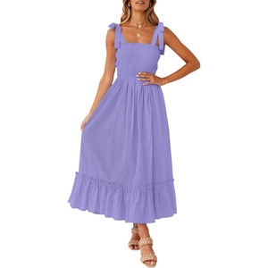 image:imageZESICA Womens Summer Boho Spaghetti Strap Maxi DressPurple