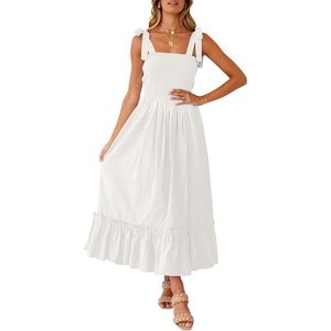image:imageZESICA Womens Summer Boho Spaghetti Strap Maxi DressWhite
