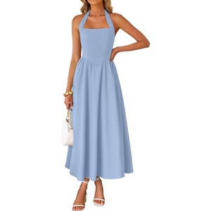 image:imageZESICA Womens Summer Sleeveless Halter Wedding Guest Maxi DressBlue