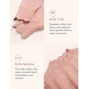 image:imageZESICA Fall 2026 Scalloped Mock Neck Pullover Sweaters for WomenPink
