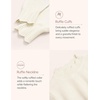image:imageZESICA Fall 2026 Scalloped Mock Neck Pullover Sweaters for WomenWhite