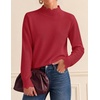 image:imageZESICA Fall 2026 Scalloped Mock Neck Pullover Sweaters for WomenWine