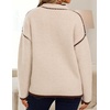 image:imageZESICA Fall Sweater for Women Mock Neck Oversized OutfitsAlmond