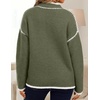 image:imageZESICA Fall Sweater for Women Mock Neck Oversized OutfitsArmygreen