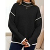 image:imageZESICA Fall Sweater for Women Mock Neck Oversized OutfitsBlack