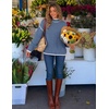 image:imageZESICA Fall Sweater for Women Mock Neck Oversized OutfitsDustyblue