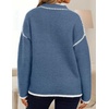 image:imageZESICA Fall Sweater for Women Mock Neck Oversized OutfitsDustyblue