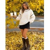 image:imageZESICA Fall Sweater for Women Mock Neck Oversized OutfitsWhite