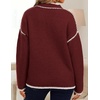 image:imageZESICA Fall Sweater for Women Mock Neck Oversized OutfitsWine