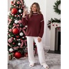 image:imageZESICA Fall Sweater for Women Mock Neck Oversized OutfitsWine