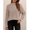 image:imageZESICA Fall Winter Mock Neck Chunky Sweaters for WomenAlmond