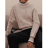 image:imageZESICA Fall Winter Mock Neck Chunky Sweaters for WomenAlmond