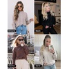 image:imageZESICA Fall Winter Mock Neck Chunky Sweaters for WomenAlmond