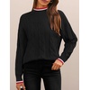 image:imageZESICA Fall Winter Mock Neck Chunky Sweaters for WomenBlack