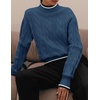 image:imageZESICA Fall Winter Mock Neck Chunky Sweaters for WomenDusty Blue