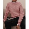 image:imageZESICA Fall Winter Mock Neck Chunky Sweaters for WomenDusty Pink
