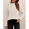image:imageZESICA Fall Winter Mock Neck Chunky Sweaters for WomenIvory