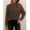 image:imageZESICA Fall Winter Mock Neck Chunky Sweaters for WomenMocha