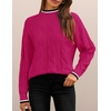image:imageZESICA Fall Winter Mock Neck Chunky Sweaters for WomenRose