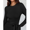 image:imageZESICA Long Sleeve Sweater Dresses Wedding Guest Midi DressBlack