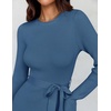 image:imageZESICA Long Sleeve Sweater Dresses Wedding Guest Midi DressDark Blue