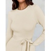 image:imageZESICA Long Sleeve Sweater Dresses Wedding Guest Midi DressIvory