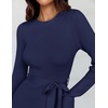 image:imageZESICA Long Sleeve Sweater Dresses Wedding Guest Midi DressNavy
