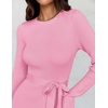 image:imageZESICA Long Sleeve Sweater Dresses Wedding Guest Midi DressPink