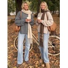 image:imageZESICA Oversized Sweaters for Women 2026 Fall Trendy Pullover TopsApricot