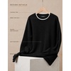 image:imageZESICA Oversized Sweaters for Women 2026 Fall Trendy Pullover TopsBlack