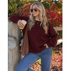 image:imageZESICA Oversized Sweaters for Women 2026 Fall Trendy Pullover TopsBurgundy