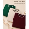 image:imageZESICA Oversized Sweaters for Women 2026 Fall Trendy Pullover TopsBurgundy